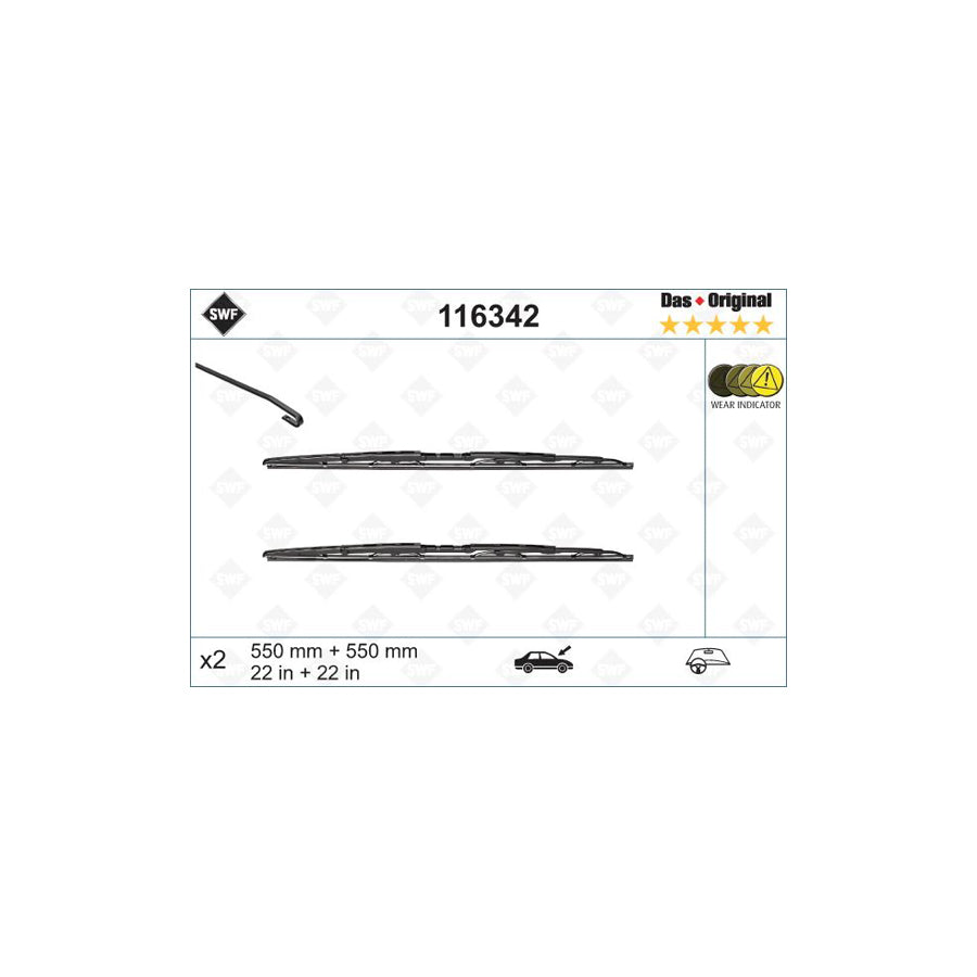 Swf Original 116342 Wiper Blade For Audi A4 | Duco Car Parts UK Car Parts