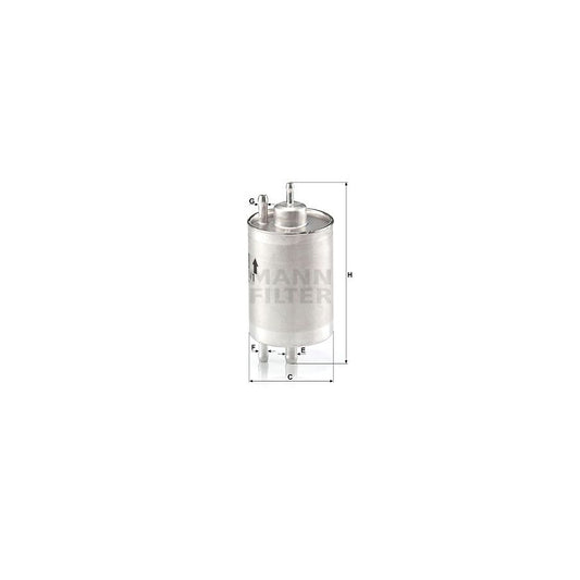 MANN-FILTER WK 720/1 Fuel filter In-Line Filter, with integrated pressure regulator