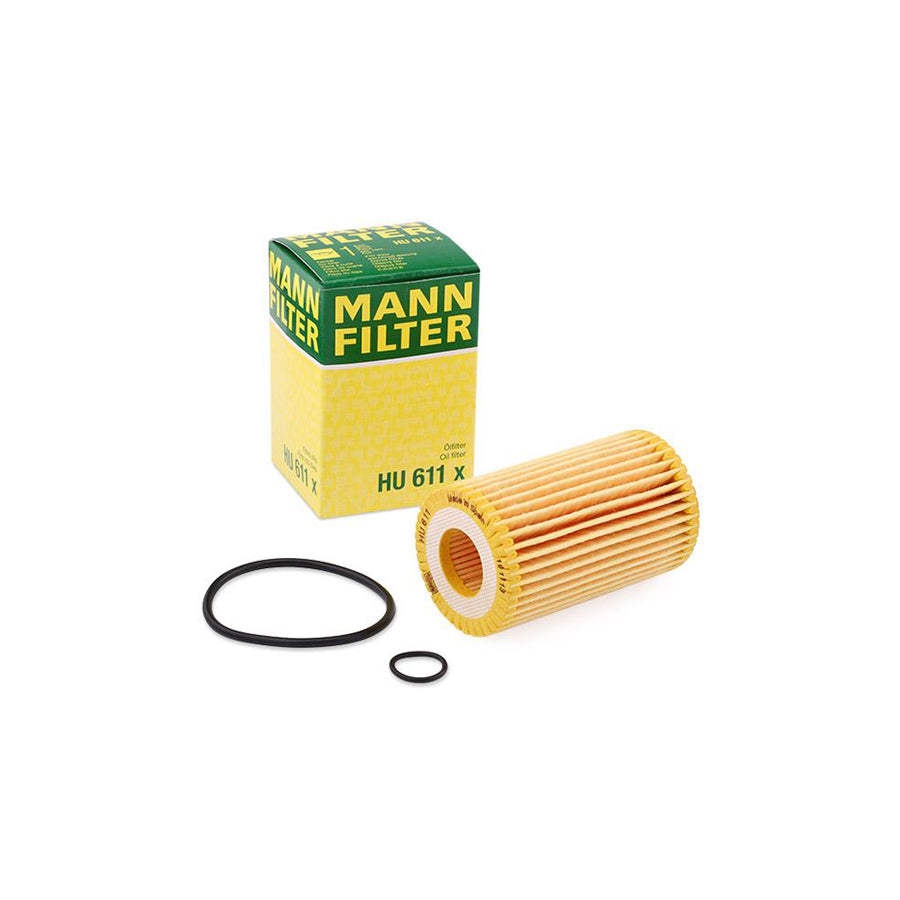 MANN-FILTER HU 611 x Oil Filter with seal, Filter Insert