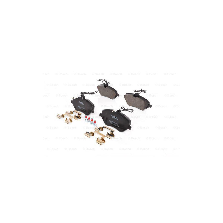 Bosch 0986494585 Brake Pad Set With Integrated Wear Sensor With Anti Squeak Plate With Bolts Screws With Accessories With Spring BP1008