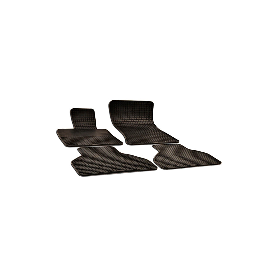 WALSER Tailored 50754 Floor mat set Elastomer, Front and Rear, Quantity: 4, Black