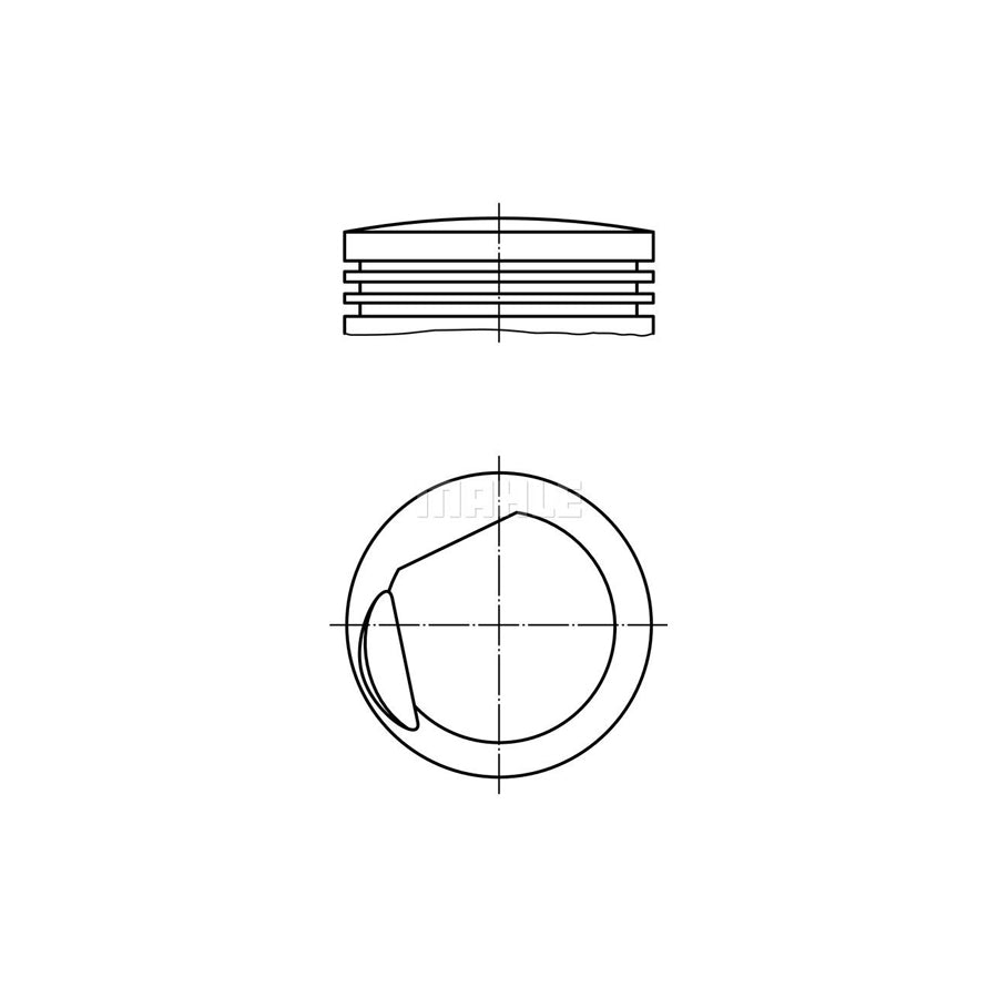 MAHLE ORIGINAL 013 17 00 Piston 77,25 mm, without cooling duct