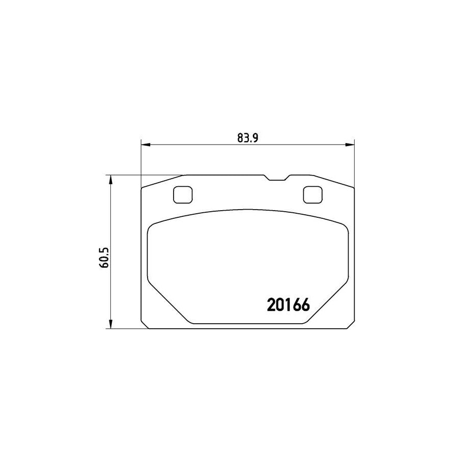Brembo P 41 001 Brake Pad Set Excl Wear Warning Contact