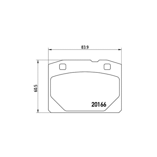 Brembo P 41 001 Brake Pad Set Excl Wear Warning Contact