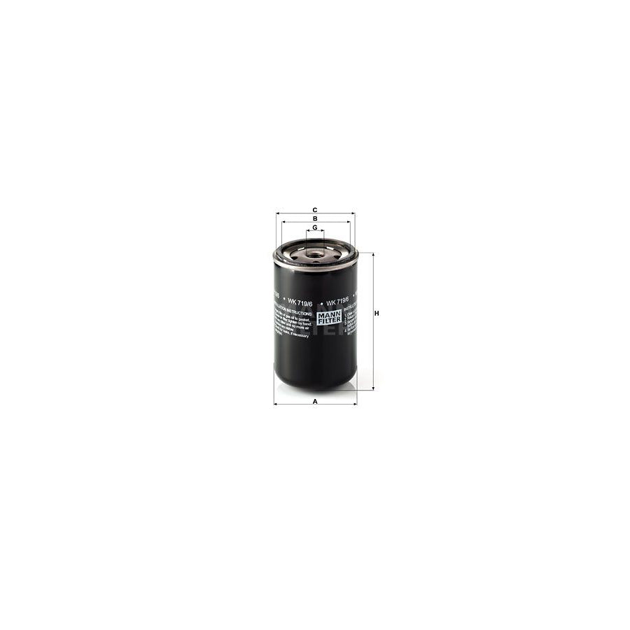 MANN-FILTER WK 719/6 Fuel filter Spin-on Filter