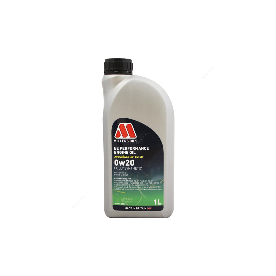 Millers Oils EE Performance 0w-20 Fully Synthetic Engine Oil 1l