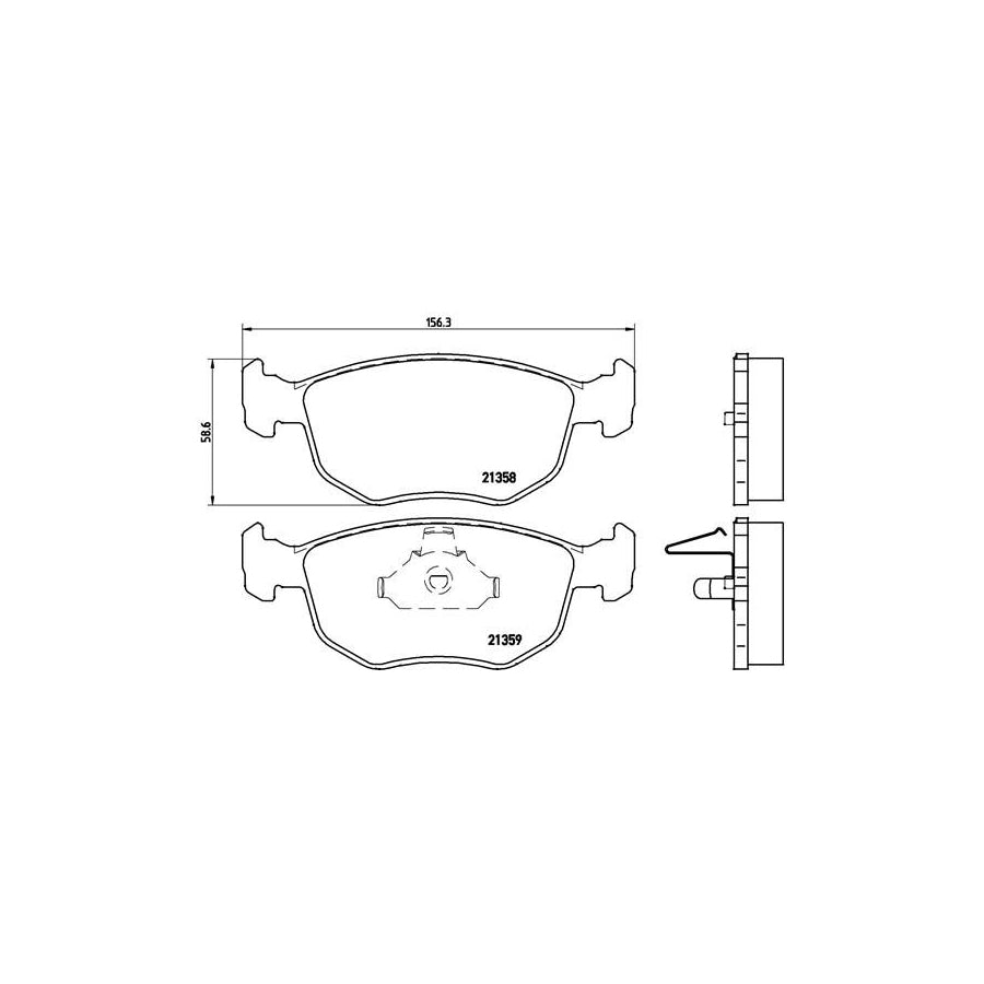 Brembo P 24 069 Brake Pad Set Excl Wear Warning Contact