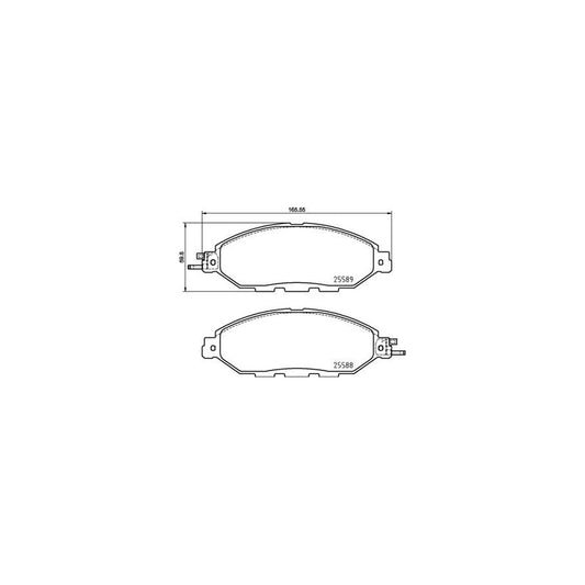 Brembo P 56 107 Brake Pad Set Excl Wear Warning Contact