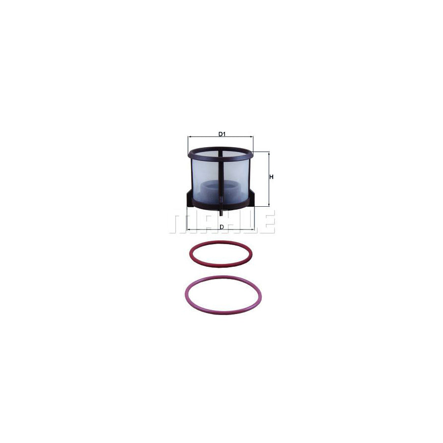 MAHLE ORIGINAL KX 72D2 Fuel filter Filter Insert