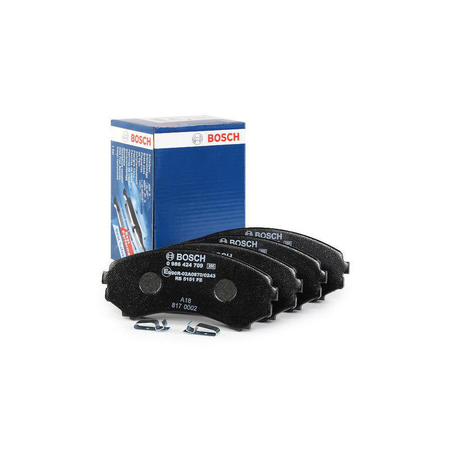 Bosch 0986424709 Brake Pad Set With Acoustic Wear Warning BP422