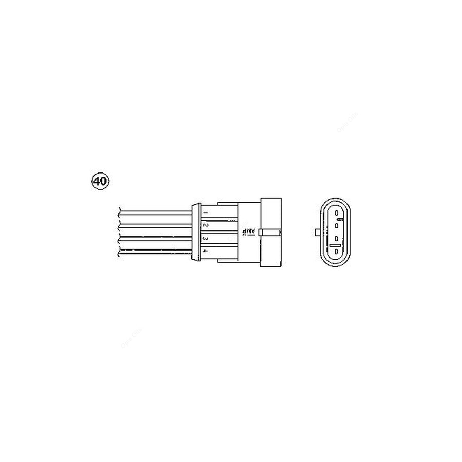 NTK Lambda Sensor - Oxygen / O2 Sensor OZA641-A2 (NGK 94547)