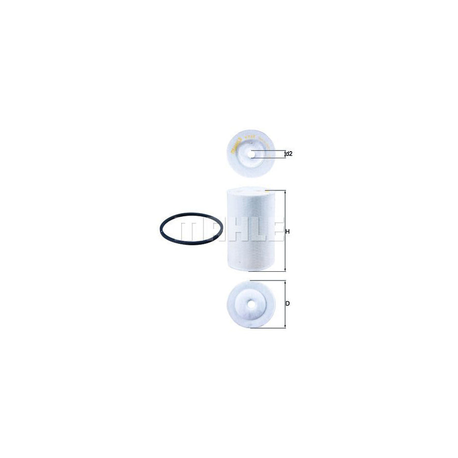 MAHLE ORIGINAL KX 68D Fuel filter Filter Insert