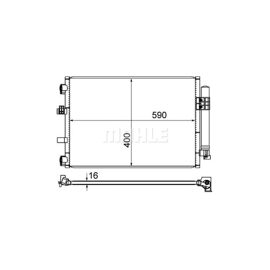 MAHLE ORIGINAL AC 861 000S Air conditioning condenser with dryer
