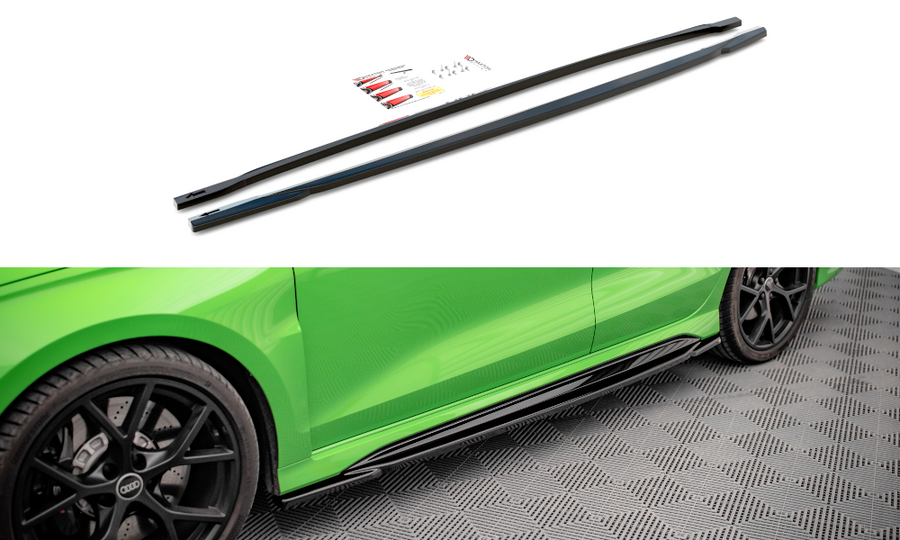 Maxton Design AU-RS3-8Y-S-SD1T Side Skirts Diffusers Audi RS3 8Y | Duco Car Parts UK Car Parts