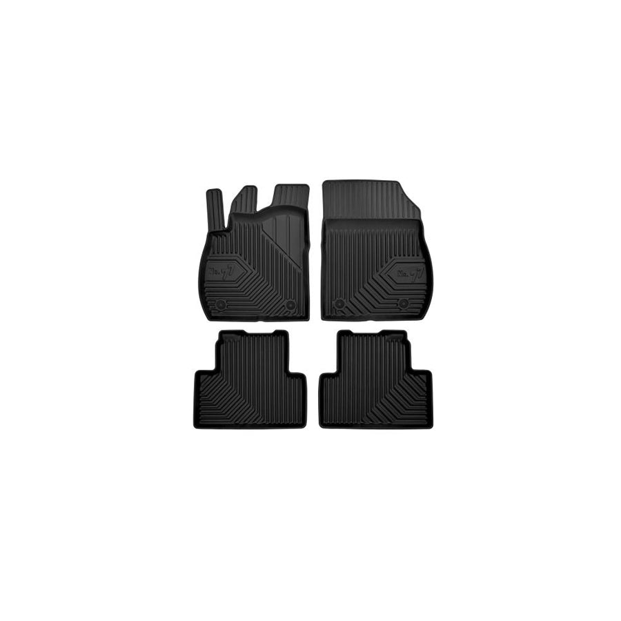 FROGUM Tailored 77408302 Floor mat set for OPEL Zafira C Tourer (P12) Elastomer, Front and Rear, Quantity: 4, Black, (LHD)