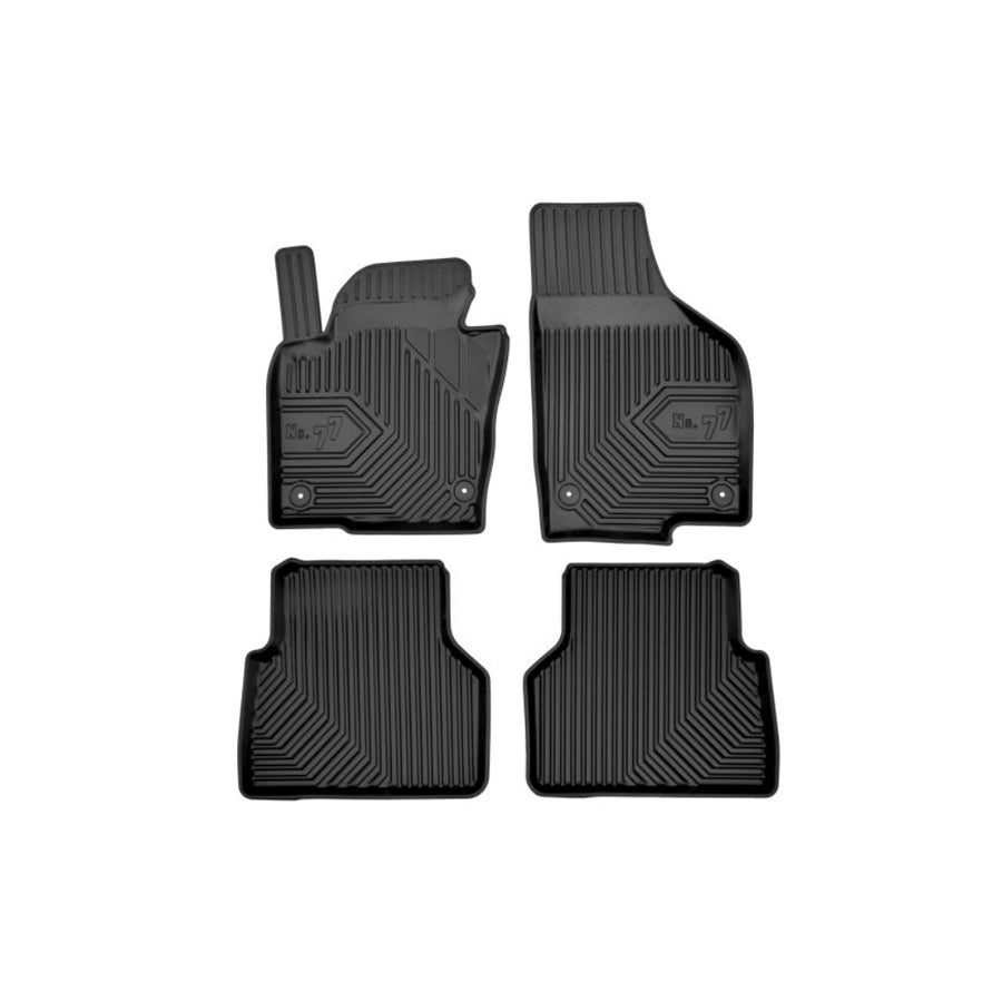FROGUM Tailored 77407619 Floor mat set for VW Tiguan I (5N) Elastomer, Front and Rear, Quantity: 4, Black, (LHD)
