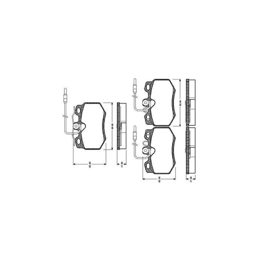 Bosch 0986Tb2088 Brake Pad Set Incl Wear Warning Contact With Accessories