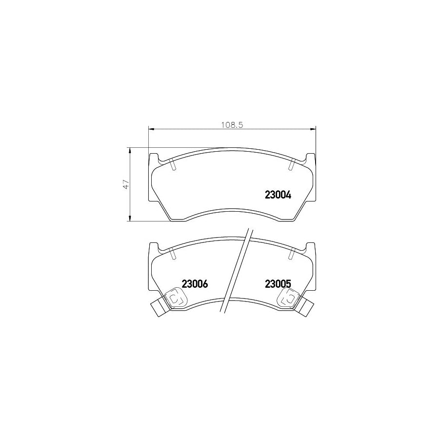 Hella 8DB 355 016 661 Brake Pad Set With Acoustic Wear Warning