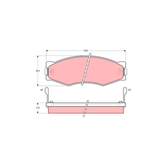 TRW Gdb367 Brake Pad Set With Acoustic Wear Warning