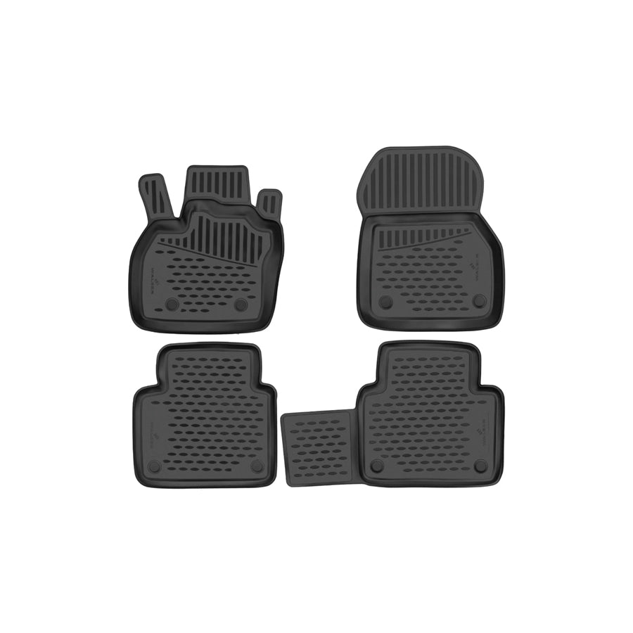 WALSER Tailored, XTR 75247 Floor mat set Elastomer, Front and Rear, Black