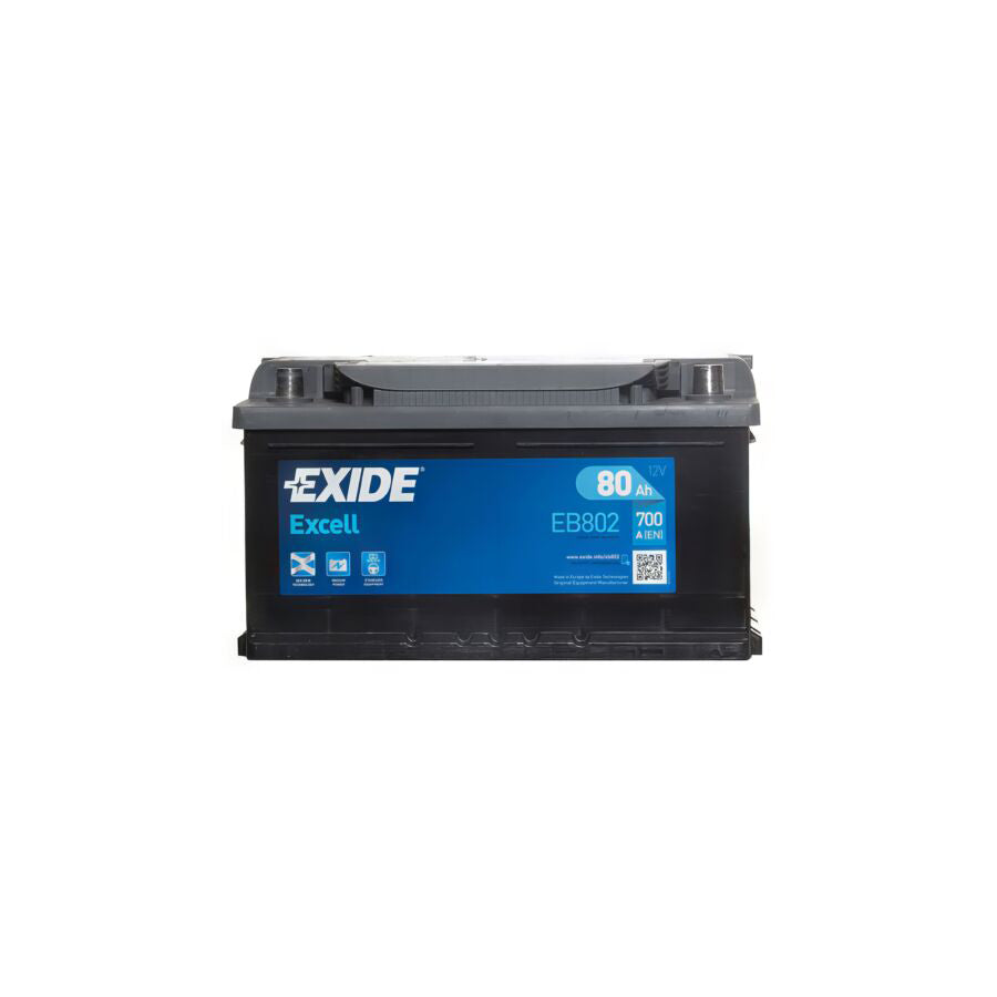 Exide Excell 110 EB802 Car Battery (80Ah) - 3 Year Guarantee