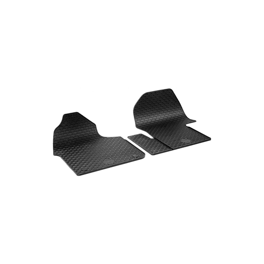 WALSER RubberLine 50837 Floor mat set Elastomer, Front, Black