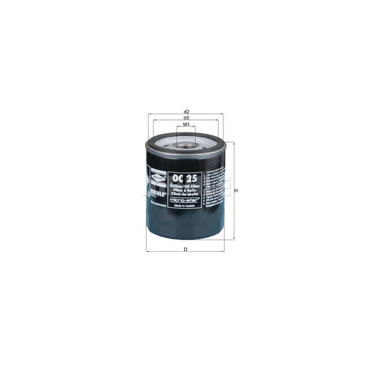 MAHLE ORIGINAL OC 25 Oil Filter Spin-on Filter