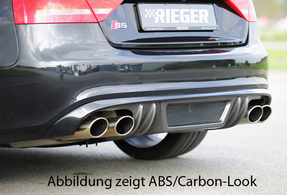 Rieger 00055442 Audi B8 B81 Rear Diffuser for Sport Tailpipe Left & Right (A5 & S5) -  Matte Black