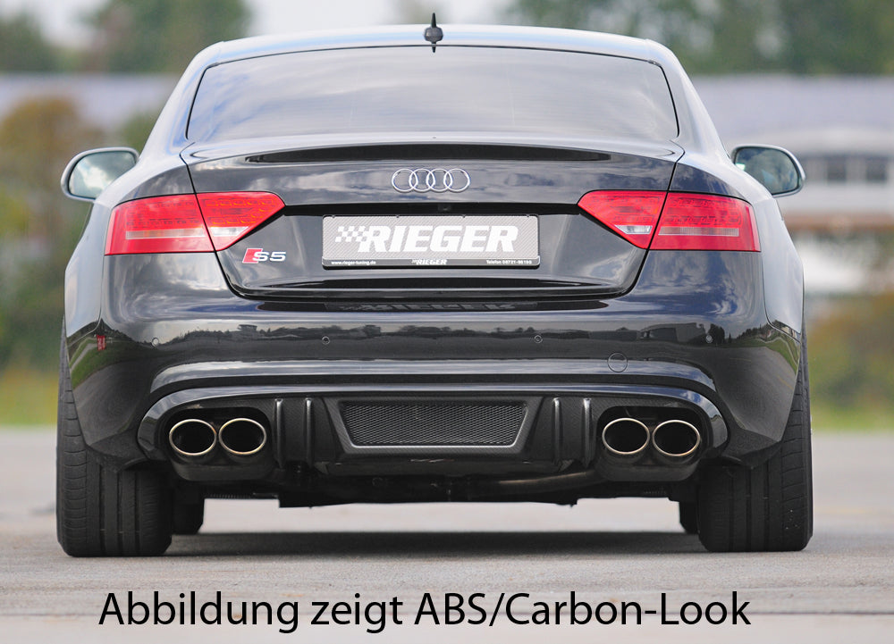 Rieger 00055442 Audi B8 B81 Rear Diffuser for Sport Tailpipe Left & Right (A5 & S5) -  Matte Black