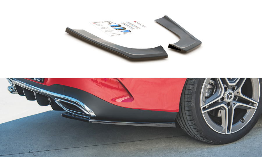 Maxton Design ME-CLA-118-AMGLINE-ES-RSD1T Rear Side Splitters Mercedes Benz CLA-Class C118 AMG-Line Shooting Brake | Duco Car Parts UK Car Parts