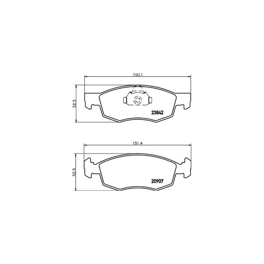 Hella 8DB 355 010 321 Brake Pad Set Not Prepared For Wear Indicator