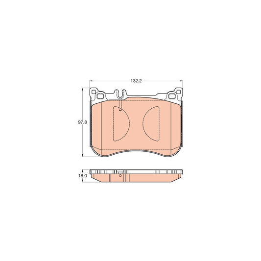 TRW Gdb2019 Brake Pad Set Suitable For Mercedes Benz Sl Convertible R231 Prepared For Wear Indicator