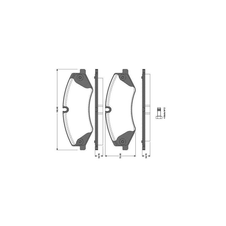Bosch 0986Tb3098 Brake Pad Set 