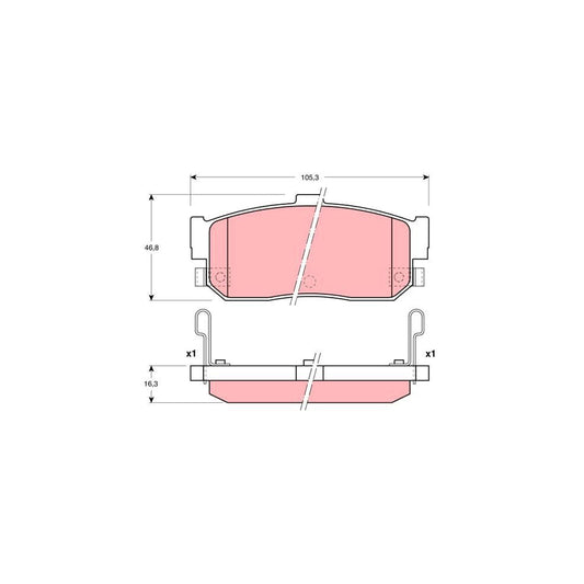 TRW Gdb3181 Brake Pad Set With Acoustic Wear Warning