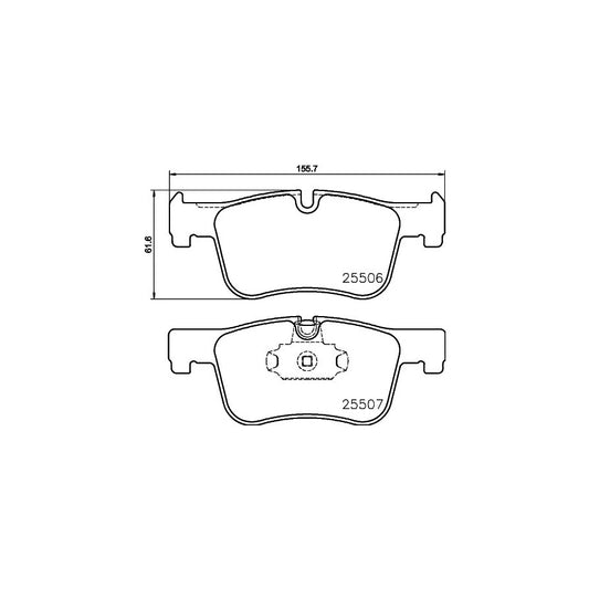 Hella 8DB 355 019 771 Brake Pad Set Prepared For Wear Indicator