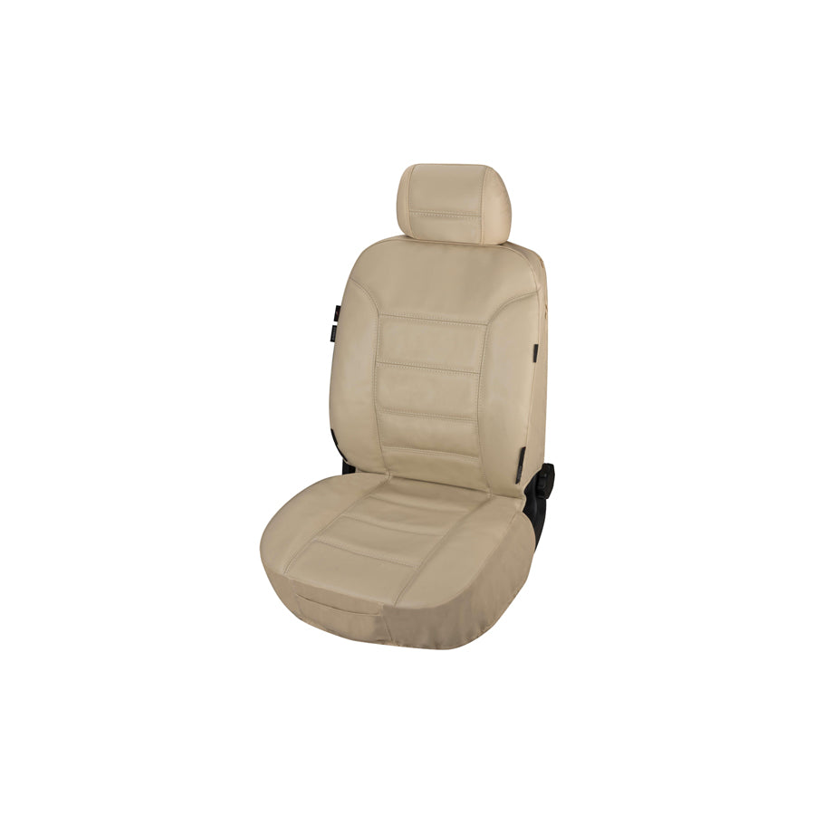 WALSER 19636 Car seat cover Beige, Leather, Front