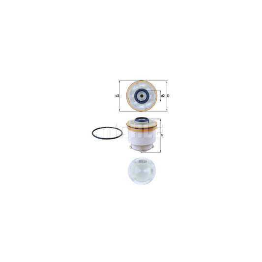 MAHLE ORIGINAL KX 586D Fuel filter Filter Insert