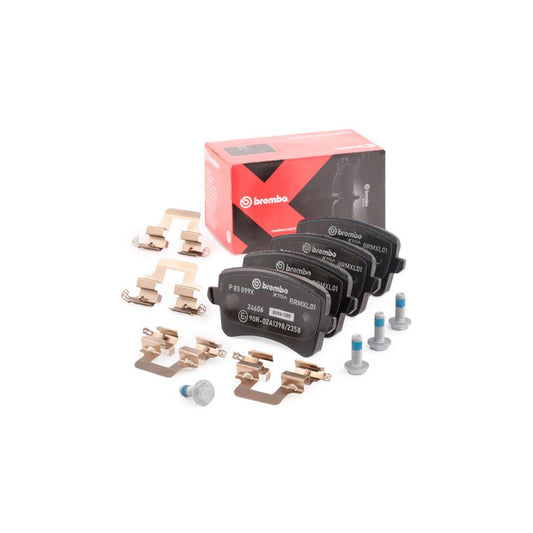 Brembo P 85 099X Brake Pad Set Excl Wear Warning Contact With Brake Caliper Screws
