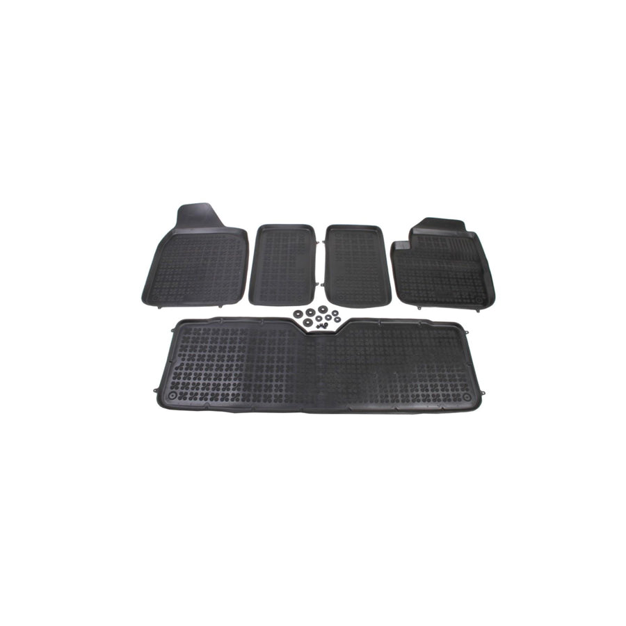 REZAW PLAST 200103 Floor mat set for SEAT Alhambra I (7V8, 7V9) Elastomer, Front and Rear, Quantity: 5 , Black