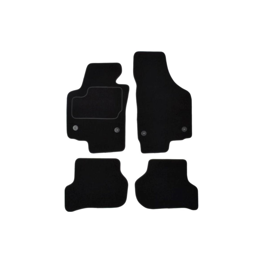 MAMMOOTH A041 SET120 PRM 01 Floor mat set for SEAT Leon II Hatchback (1P1) Textile, Front and Rear, Quantity: 4, Black