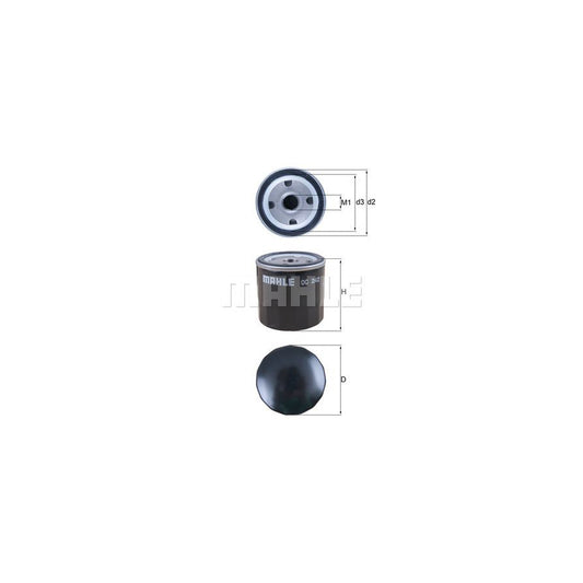 MAHLE ORIGINAL OC 242 Oil Filter Spin-on Filter