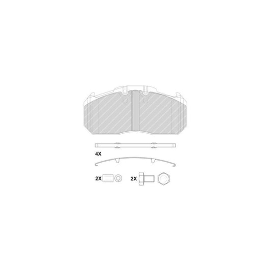 Ferodo Premier Fcv1656Bfe Brake Pad Set Prepared For Wear Indicator With Accessories