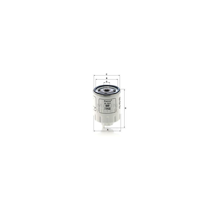 MANN-FILTER PL 50/2 Fuel filter Spin-on Filter