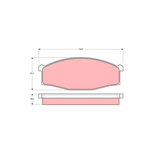 TRW Gdb3117 Brake Pad Set Not Prepared For Wear Indicator