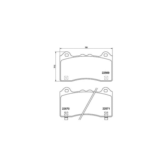 Hella 8DB 355 025 831 Brake Pad Set For Ford Focus Mk3 Hatchback Dyb With Acoustic Wear Warning