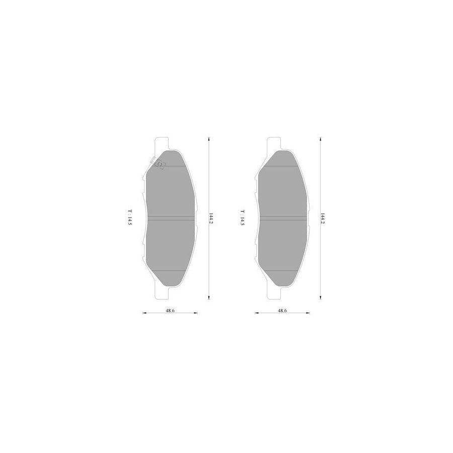 Bosch 0986Ab2777 Brake Pad Set With Acoustic Wear Warning BP2777N