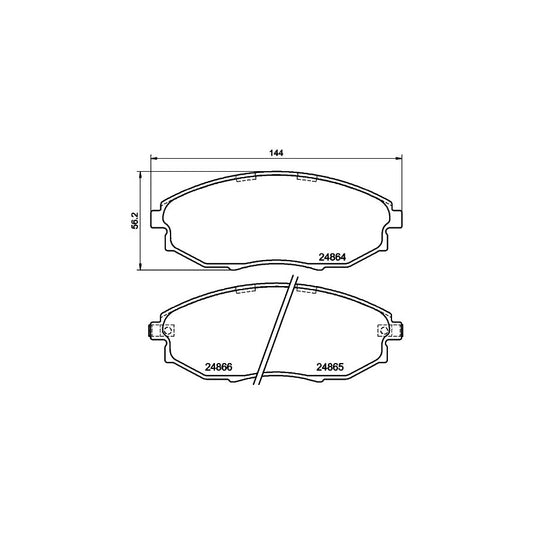 Hella 8DB 355 014 931 Brake Pad Set