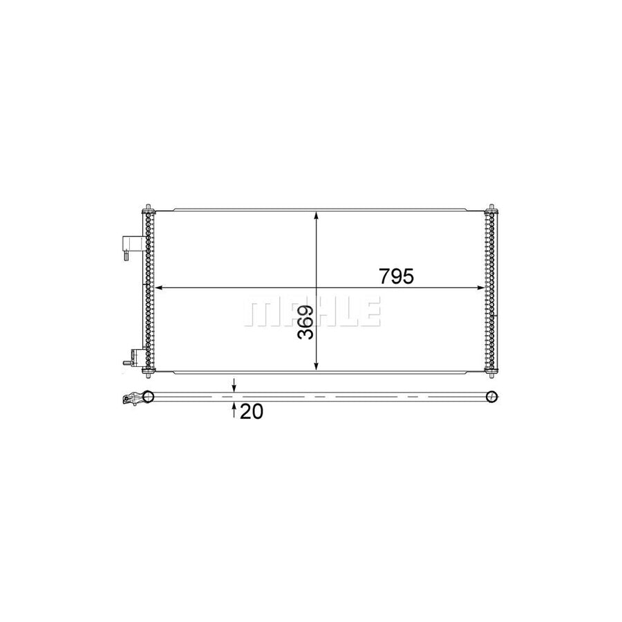 MAHLE ORIGINAL AC 689 000S Air conditioning condenser without dryer