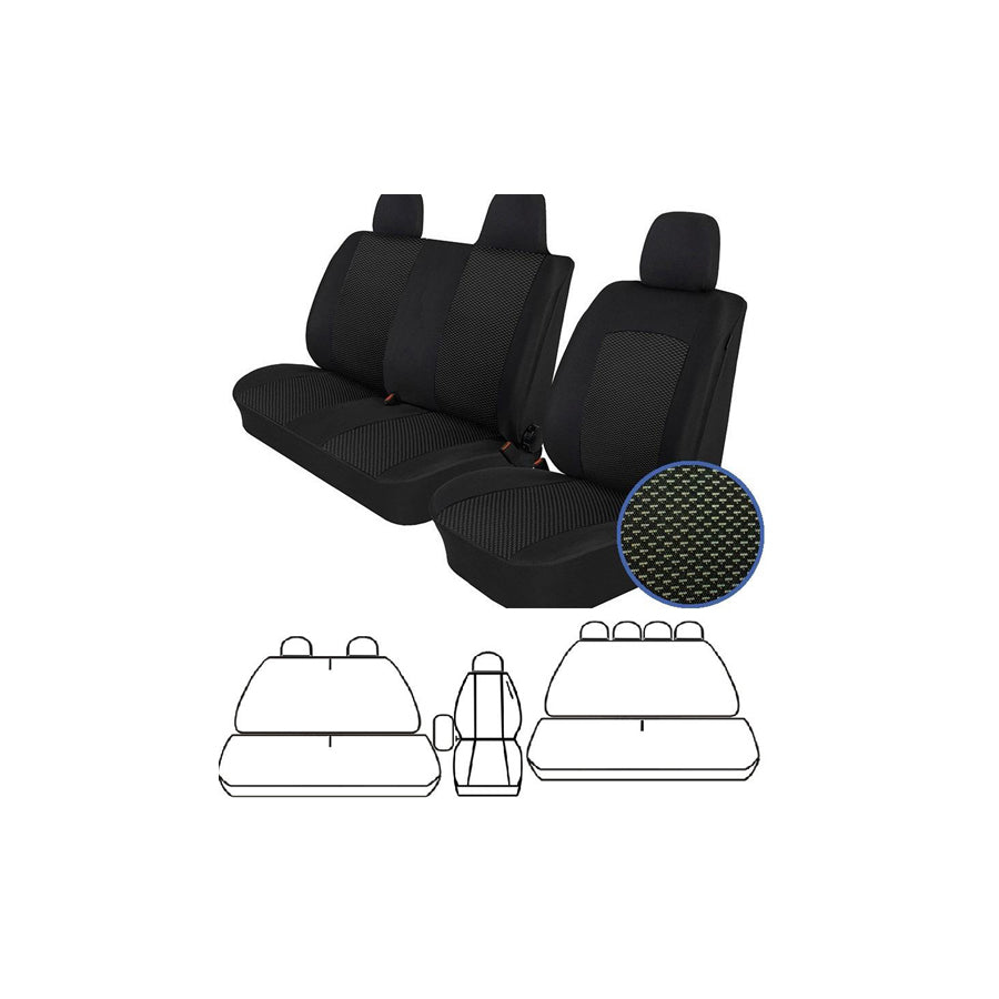 FROGUM S-/39_T06 Car seat cover Black, Front and Rear
