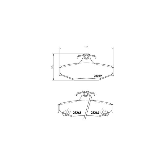 Hella 8DB 355 009 571 Brake Pad Set With Acoustic Wear Warning With Brake Caliper Screws